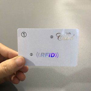 Silver metallic RFID card